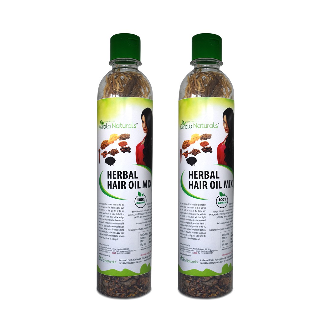 Kerala Naturals Herbal Hair oil mix  50gm*2