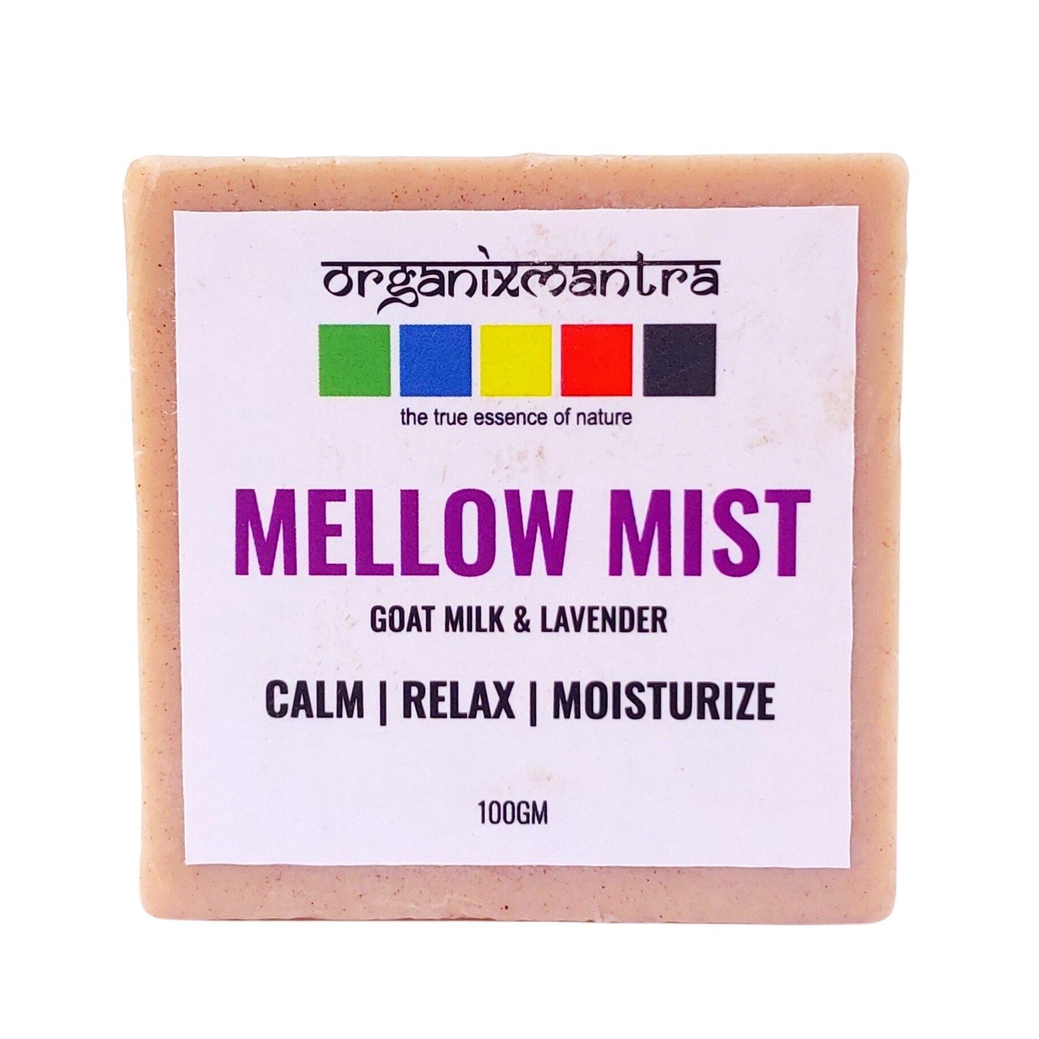 Organix Mantra Mellow Mist Bath Soap Infused WIth Goat Milk & Lavender | Nourishing Natural Glow | Gentle & Soothing | Hydrating Natural Skincare | For All Skin Types - 100G