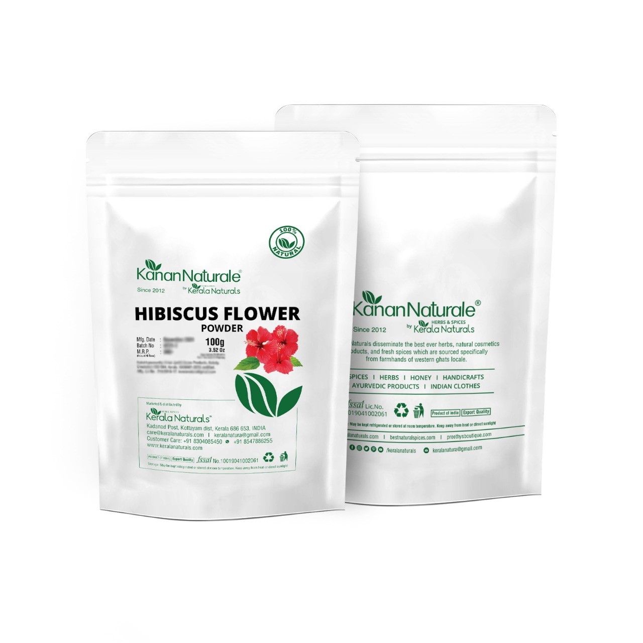 Kerala Naturals Hibiscus Flower Powder  2 * 100gm