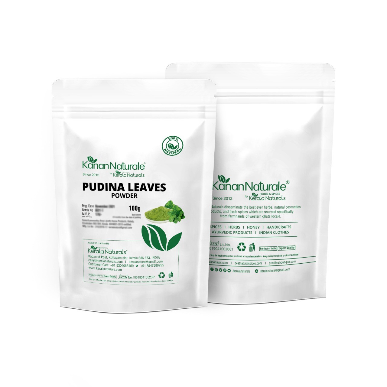 Kerala Naturals Pudina Leaves Powder  2 * 100gm